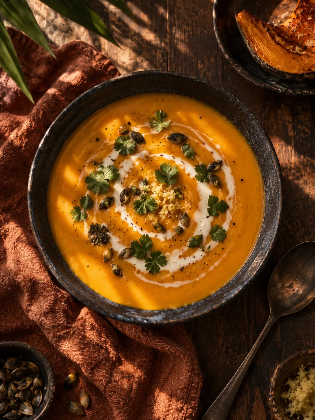Soupe de potimarron au lait de coco
